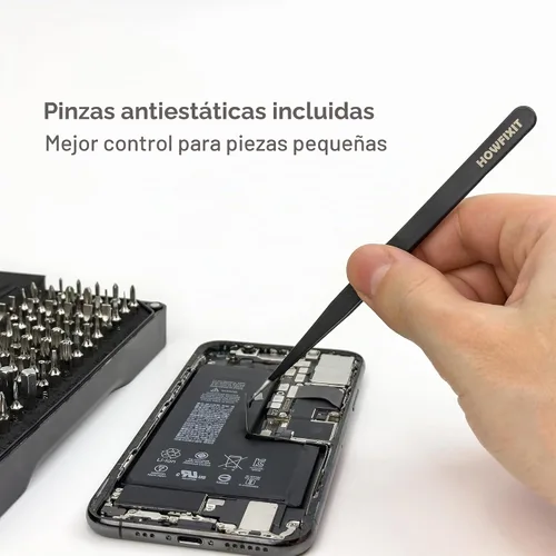 Vista 7 de HowFixit PRO MAX - Juego de destornilladores de precisión 106 en 1 para iPhone, Smartphone, MacBook, laptop, tableta, cámara, interruptor, PS5