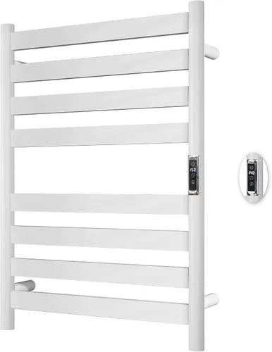 Vista 12 de Toalleros térmicos para baño, calentadores eléctricos de toallas para montar en la pared con temporizador y control de temperatura, calentador