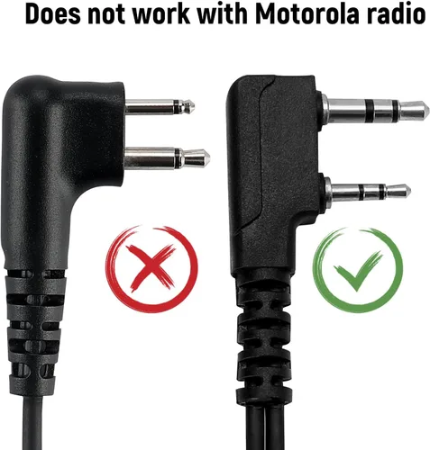 Vista 3 de Walkie Talkie Auricular con micrófono, diseño en forma de G de ajuste seguro para Retevis RT22/RT68/RT21/H-777/RT86, compatible con Baofeng
