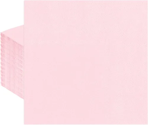 Vista 14 de 50 servilletas de cóctel de 3 capas de color azul bebé, servilletas de postre, servilletas de papel desechables para bodas, fiestas de cumpleaños