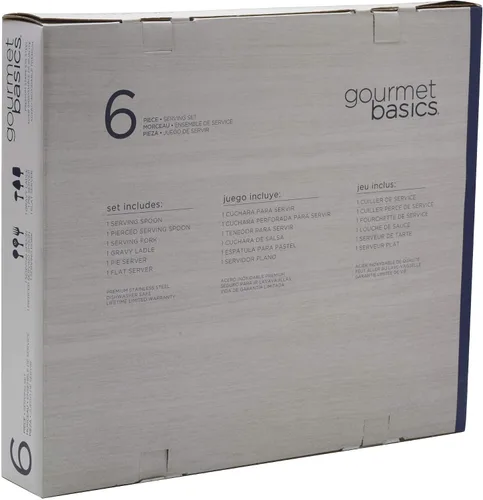 Vista 4 de Gourmet Basics by Mikasa Juego de servir helechos, 6 piezas