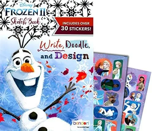 Vista 5 de Disney Frozen and Frozen 2 - Juego de libros de actividades para colorear y calcomanías