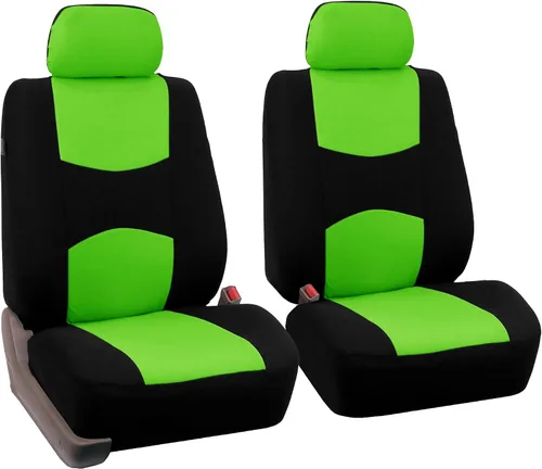 Vista 14 de Fundas de asientos para auto de tela lisa y almohadillas para cinturón y volante, diseño universal FH-FB050102 y FH2033, Beige1