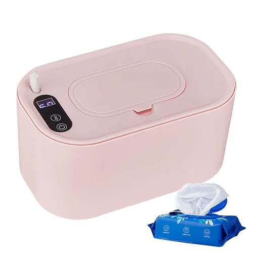 Vista 9 de Dispensador de toallitas húmedas – Calentador de toallitas para bebés, dispensador de toallitas portátil de gran capacidad, control de temperatura