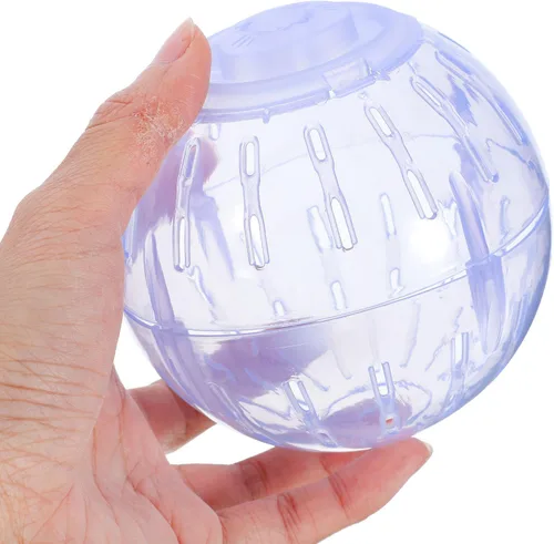 Vista 6 de POPETPOP Pelota de ejercicio para hámster, 3 piezas de plástico de 3.54 pulgadas, juguetes para correr para animales pequeños, reduce