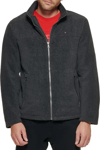 Vista 11 de Tommy Hilfiger Chaqueta de forro polar clásica con cremallera frontal para hombre Negro