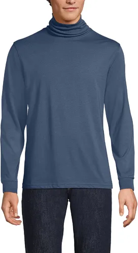 Vista 11 de Lands' End - Camisa de cuello alto Super-T de mezcla de algodón para hombre Negro