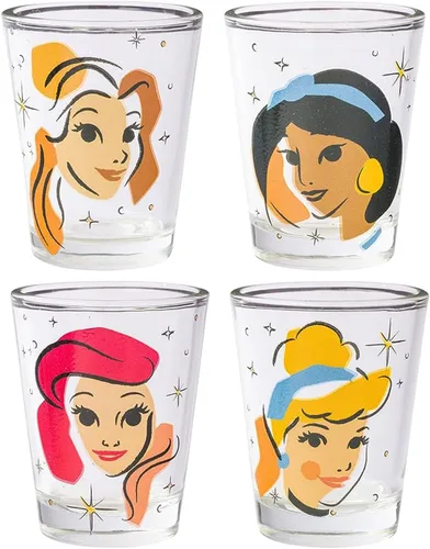 Vista 13 de Silver Buffalo Disney Una película Goofy - Juego de 4 mini vasos con personajes de Goofy, Max Goof, Roxanne y Bobby Zimuruski, 1.5 onzas