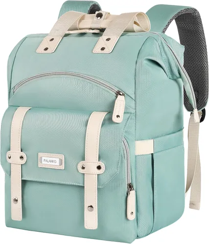 Vista 16 de Mochila para portátil para mujer, para trabajo de doctoras, profesoras, enfermeras, de 15.6 pulgadas, mochila universitaria de apertura amplia