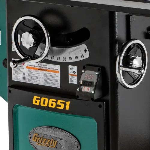 Vista 4 de Grizzly Industrial G0651-10" 3 HP 220V Heavy Duty Gabinete Sierra de mesa