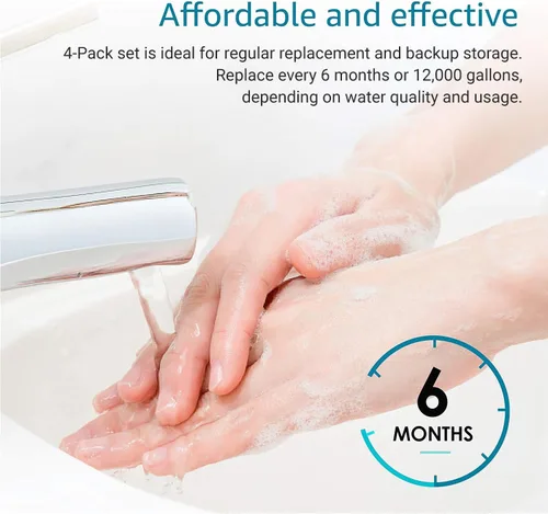 Vista 8 de AQUA CREST AP117 Filtro de agua para toda la casa, repuesto para 3M® Aqua-Pure AP117, Whirlpool® WHKF-GAC, paquete de 4
