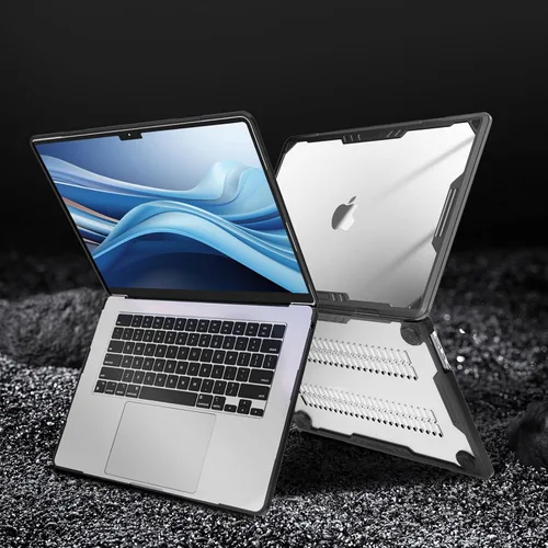 Vista 3 de MOSISO - Funda compatible con MacBook Air de 15 pulgadas M5 M4 M3 M2 Transparente