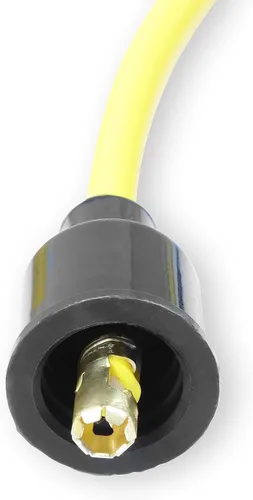 Vista 5 de ACCEL 4038 Super Stock Juego de cables de bujía - 0.315 in - Amarillo con botas rectas naranjas