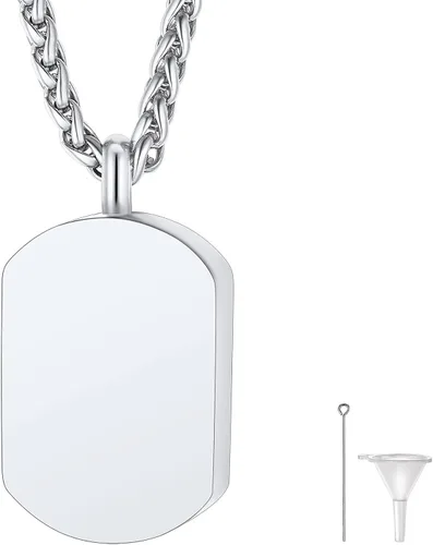 Vista 51 de FindChic Collares personalizados con urna para cenizas, barra vertical, gato, luna, reloj de arena, garra de perro, acero inoxidable, chapado en oro