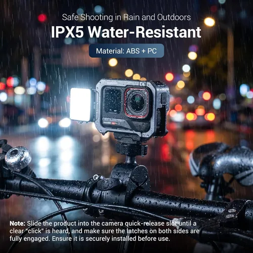 Vista 6 de JJC Luz LED para Insta360 Ace Pro 2 accesorios, accesorio de luz de relleno auxiliar magnética, recargable IPX5 impermeable, mini luz de video
