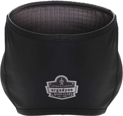 Vista 4 de Ergodyne Gorro de invierno de 2 capas para mujer, diadema de forro polar, elastano, negro, talla única de EE. UU