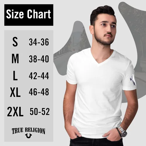 Vista 6 de True Religion Mens Undershirts 4 Pack Mens Lightweight Mens Undershirt, 100% Cotton
