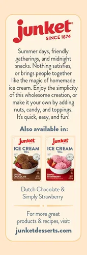 Vista 4 de Junket Mezcla de helado de vainilla: hace 6 cuartos de helado casero antiguo para hacer helados o revolver a mano, solo tienes que añadir leche