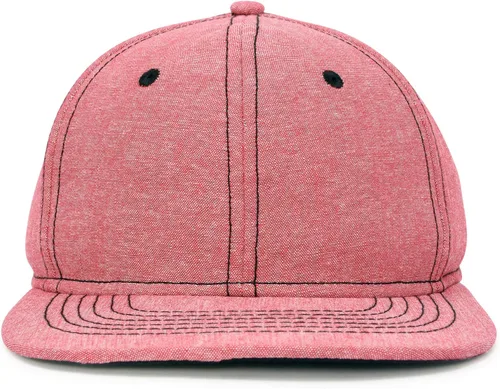Vista 8 de DALIX Gorra de béisbol de alta calidad con diseño de pico plano, gorra estructurada a presión en la parte trasera Chambray