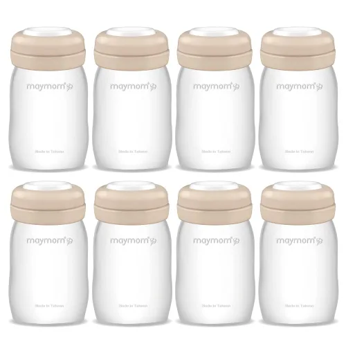 Vista 13 de Maymom Botella de recolección de leche de boca ancha con tapa de cúpula, parte superior de botella, disco SureSeal; compatible con botellas Spectra