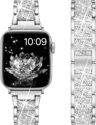 Vista 7 de YGTIECS Compatible con correas de Apple Watch para mujeres de 1.496 pulgadas, 1.575 pulgadas, 1.614 pulgadas, 1.654 pulgadas, 1.732 pulgadas, 1.772