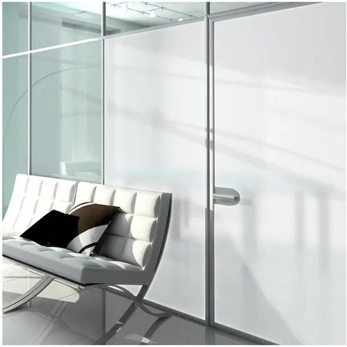 Vista 2 de Autotech Park Película arqueada precortada para ventana, color blanco, adhesivo autoestático, diámetro de 18 pulgadas