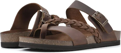 Vista 2 de WHITE MOUNTAIN Hazy Signature Comfort - Sandalias moldeadas con tiras trenzadas para mujer