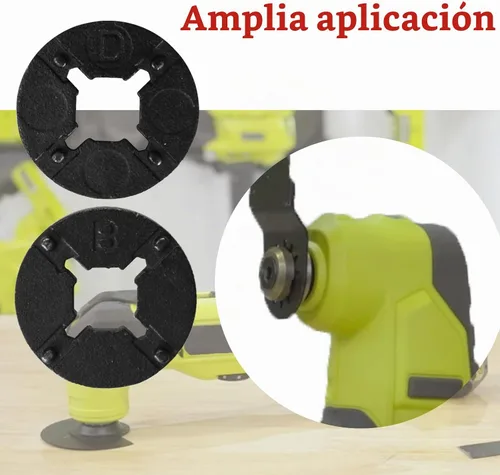 Vista 4 de 692496002 Adaptador de cuchilla multiherramienta para RID-GID JobMax Ridgid Multi-Tool Head Reemplazo Ryobi Cabezal multiherramienta PSL1MT01