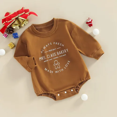 Vista 3 de Traje de Navidad de gran tamaño con burbujas y cuello redondo para bebé niña y niño divertido suéter de Navidad