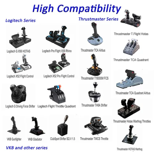 Vista 6 de HTLAKIKJ 2 Set Hotas Desk Mount for Flight Simulator Controls - Compatible with Thrustmaster, Logitech and VKB Flight Throttle and Joystick Hotas