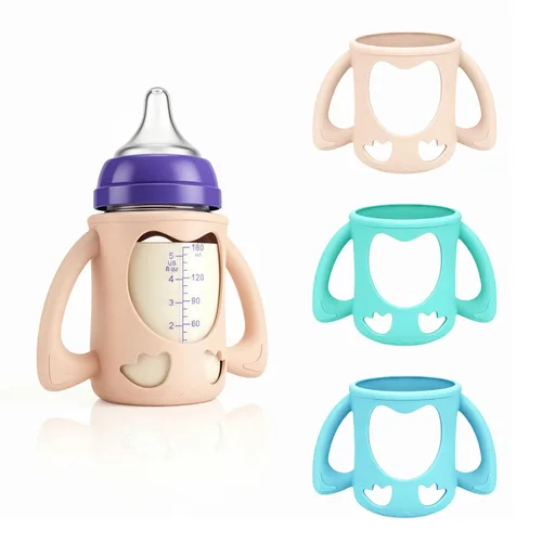 Vista 9 de Paquete de 3 fundas de silicona para botellas de vidrio Lansinoh de 8 oz