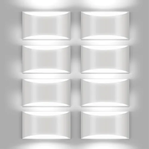 Vista 18 de Juego de 2 apliques de pared LED modernos negros con cable para interiores, luces de montaje en pared arriba y abajo, para sala de estar
