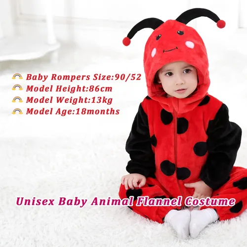 Vista 7 de TONWHAR Unisex-Baby Animal Onesie Costume Cartoon Animal Outfit Homewear Kids' One-Piece Rompers