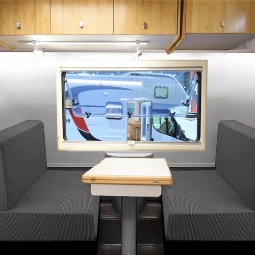 Vista 5 de EFELIM Fundas de cojín elásticas para cabina de comedor de autocaravana, funda elástica para sofá de 2 asientos, protector de muebles para caravana