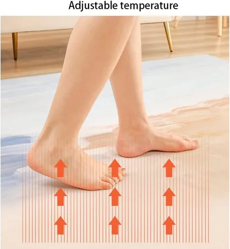 Vista 4 de Alfombrillas eléctricas con calefacción de cristal de carbono, alfombra eléctrica de gran tamaño con calefacción debajo del escritorio para sala