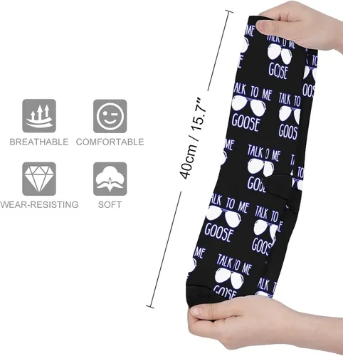 Vista 2 de Talk To Me Goose - Calcetines deportivos cálidos para adolescentes y adultos