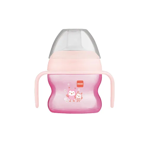 Vista 7 de Taza de iniciación MAM (1 unidad), Taza con Asas Antideslizantes y Boquilla Extra Suave sin Derrames, Taza de Beber para Niños de 4+ Meses, Cinco