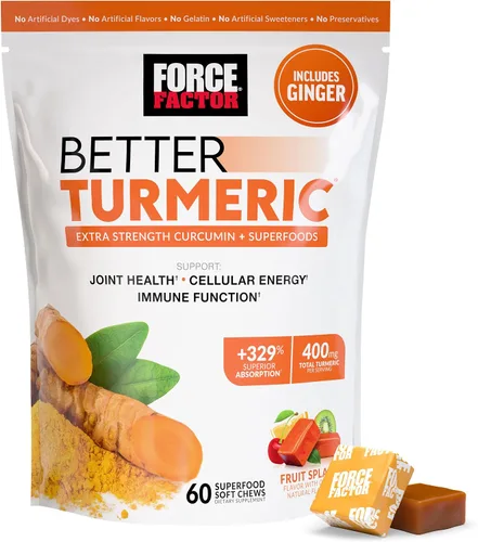 Vista 13 de Force Factor Better - Suplemento de apoyo para articulaciones de cúrcuma para una salud extra fuerte, con curcumina de cúrcuma HydroCurc
