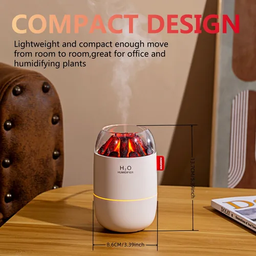 Vista 2 de Mini humidificador portátil, pequeña niebla fría, humidificador personal de escritorio para dormitorio de bebé, viajes, oficina, hogar, 2 modos