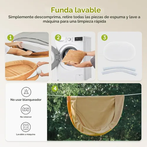 Vista 6 de CWAWZ Cama ortopédica grande para perros, 36 pulgadas, cama para perros de gran tamaño con cojines envolventes completos, camas refrescantes