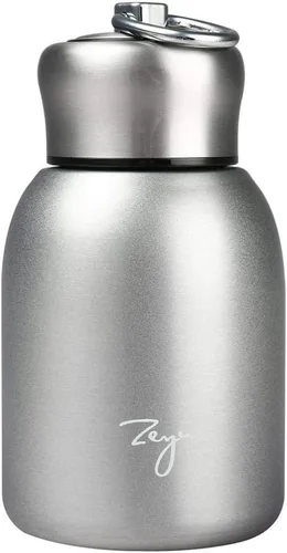 Vista 6 de Mini botella de agua aislada al vacío, mini botellas de agua, botella al vacío de 9 onzas con agua inoxidable a prueba de fugas para café, bebidas