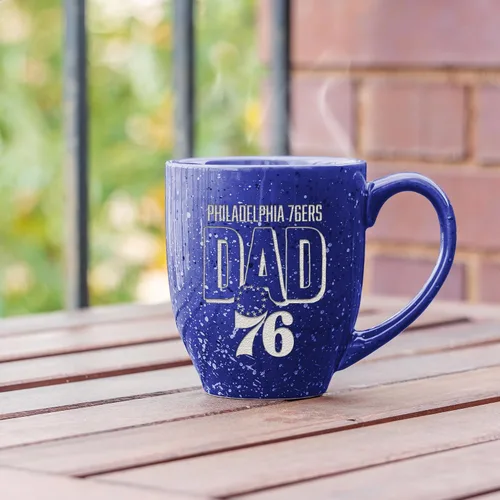 Vista 3 de Rico Industries NBA 16 oz Team Color Laser Engraved Speckled Ceramic Coffee Mug 3-Color del