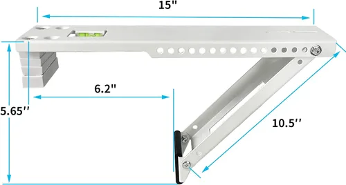 Vista 2 de Soporte de CA para ventana, soportes de aire acondicionado para ventanas, soporte universal de CA de hasta 85 libras