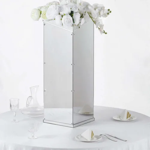 Vista 8 de Efavormart - Espejo cuadrado de cristal de 8 pulgadas, decoración de mesa para bodas, fiestas, centros de mesa, 6
