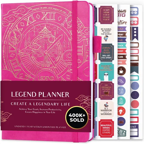 Vista 16 de Planificador Legend – planificador de vida semanal y mensual sin fecha para alcanzar tus objetivos y vivir feliz. Cuaderno organizador, diario