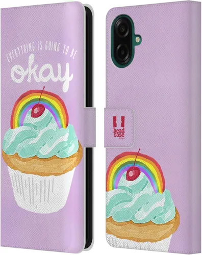 Vista 215 de Head Case Designs Assortment Cupcakes Happiness Leather Wallet Case Compatible with Samsung Galaxy A07 4G Surtido