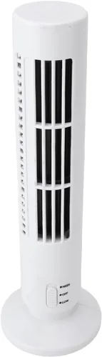 Vista 3 de AUNMAS Mini Tower Fan Bladeless Quiet Usb Two Speed Desktop (White)