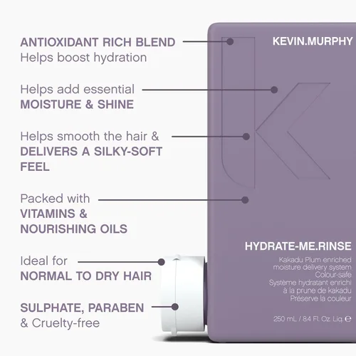 Vista 4 de KEVIN.MURPHY HYDRATE-ME.RINSE - Acondicionador hidratante para cabello normal y seco - Reparación del cabello - Acondicionador seguro