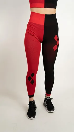 Vista 5 de DC Comics Leggings de entrenamiento para mujer, sin costuras, para gimnasio, yoga, fitness, mujer maravilla, Batman Harley Quinn Superman