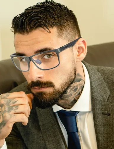 Vista 2 de ANYLUV Blue Light Glasses Men, Relieve Eyestrain and Eye Protection, Al-Mg Metal Computer Blue Light Blocking Glasses